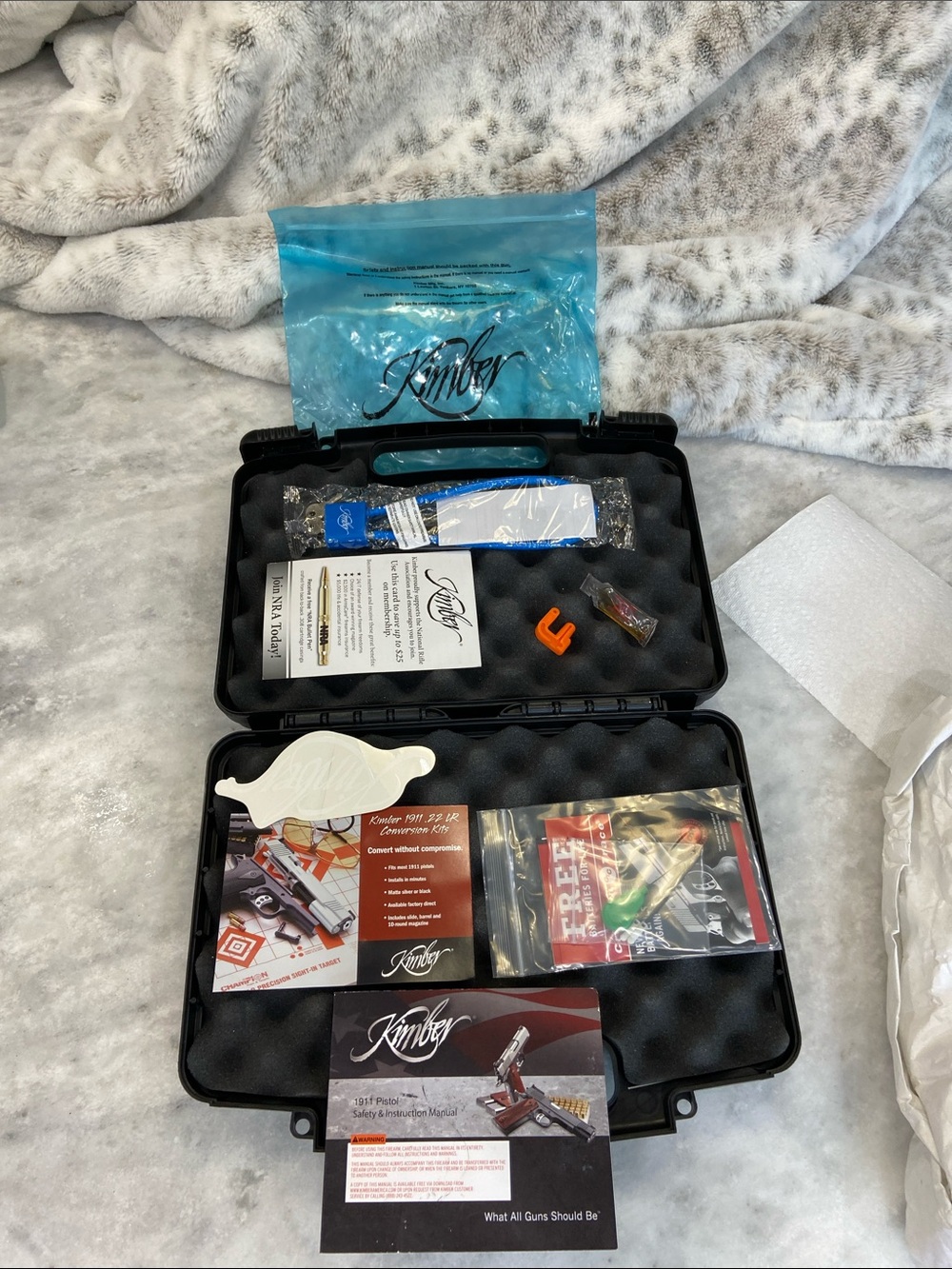 Black Pistol Case with Accessories